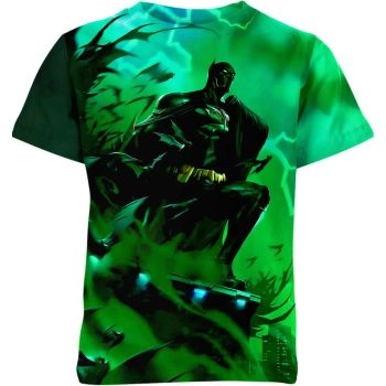 Batman: Orange Heroic Comfort T-Shirt - Green Accents for a Refreshing and Comfortable Style