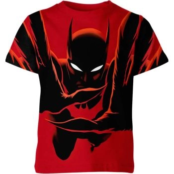 Showcasing Futuristic Hero with the Batman Beyond T-Shirt in Red and Black