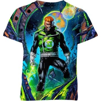 Green Lantern Face T-Shirt - Unmask the Green Emblem of Justice