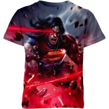 Glowing with Sci-Fi Charm: Superman's Red Tee - Embrace the Futuristic Elegance!