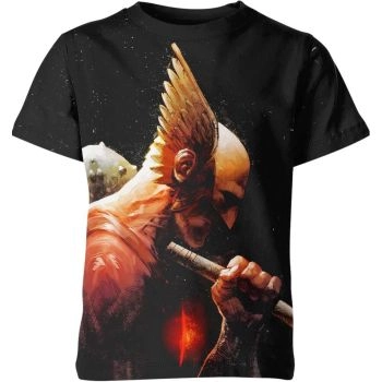 Hawkman Wings T-Shirt: The Black Hawkman Showing His Wings