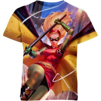 Femme Fatale - Woman Robin From Batman Striking Multi-Color Shirt