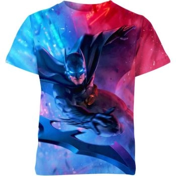 Batman: White Splatter T-Shirt - Blue Comfort for a Fun and Eye-Catching Look