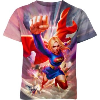 Supergirl's Adventure Chronicles: Unraveling the Comic Strips - A Playful Pink Tee