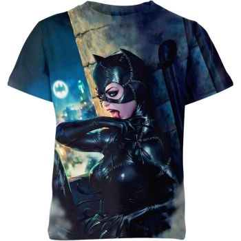 Blue Catwoman Costume Shirt - Embrace the Cat Burglar's Iconic Outfit
