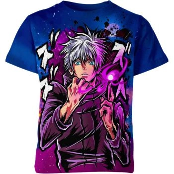 Gojo Satoru - Hypnotic Blue-Purple Shirt: Master of Cursed Techniques