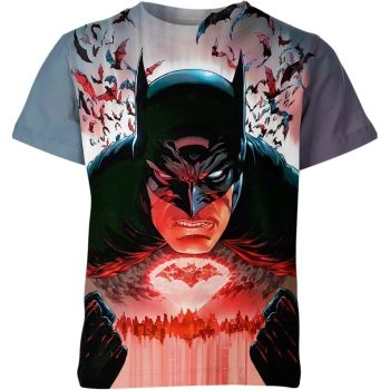 Batman: Bold and Colorful Multicolor Vibes Red T-Shirt