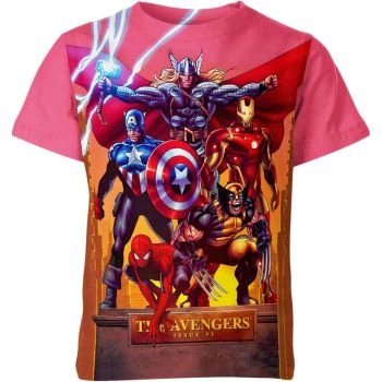 The Avengers Logo Shirt: Join the Heroes - A Timeless and Classic Pink Tee