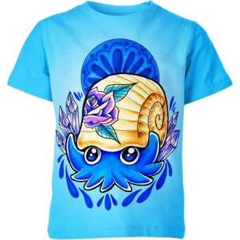 Mysterious Omanyte From DQS Shirt in Blue