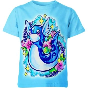 Dreamy Blue Dratini Pokemon Shirt - Embark on a Whimsical Journey!