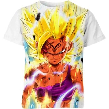 Majestic White and Multi-color Majin Bra From Dragon Ball Z Shirt