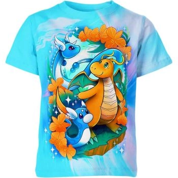Majestic Blue Dragonite Pokemon Shirt - Embrace the Sky!