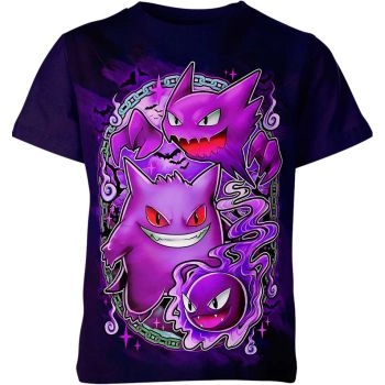 Eternal Shadows - Gengar, Haunter, Gatsly Purple Pokemon Shirt