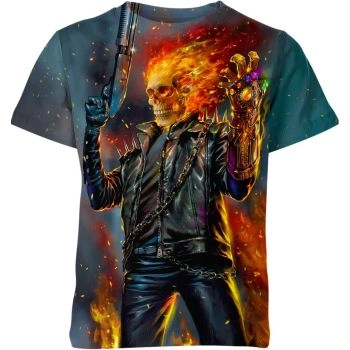 Ghost Rider Fire And Ice T-Shirt - Embrace the Green Inferno and Frost