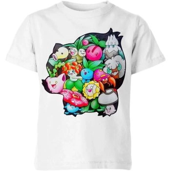 Grass Pokemon White Shirt - Embrace the Purity of Nature