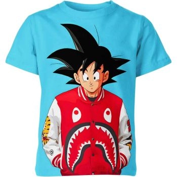 Goku A Bathing Ape Shirt - Ride the Waves of Blue Coolness