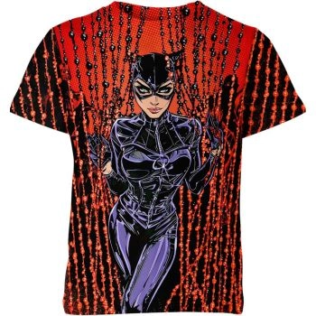 Red Catwoman Cat Lover Shirt - Celebrate the Feline Spirit with Passionate Style