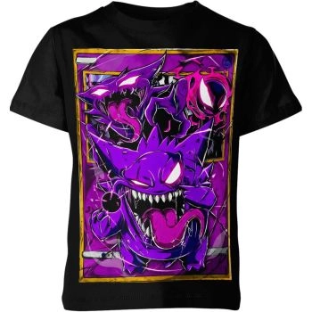 Mysterious Elegance - Gengar, Haunter, Gatsly Black Pokemon Shirt