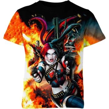 Squad Up: Colorful Suicide Squad Tee, Uniting for a Common Purpose
