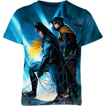 Celebrating Dynamic Duo with the Batman And Robin T-Shirt in Blue