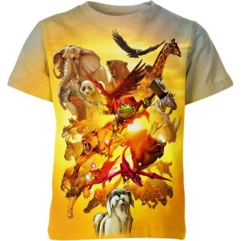 Pet Avengers Shirt - The Animal Heroes in Yellow