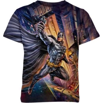 Batman: Vibrant and Multicolor Fun Orange Vibes T-Shirt