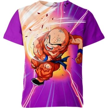 Krillin From Dragon Ball Z Shirt - Mysterious Purple