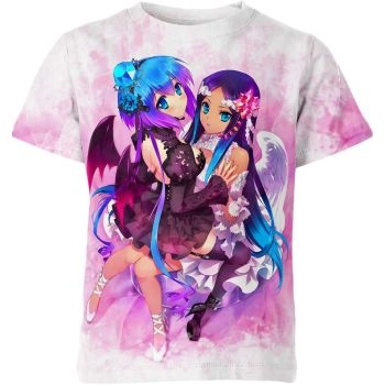 Divine Dualities - Anime Demon And Angel Girl Shirt