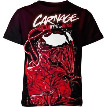 Carnage: Black, White & Blood Shirt - Dive into the Dark and Gory World of Carnage