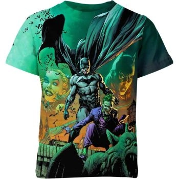 Batman X Joker: Radiant Green and Vibrant Colors - Casual T-Shirt