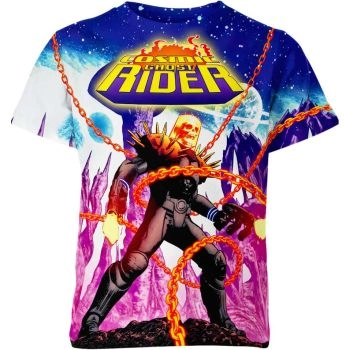 Purple Cosmic Ghost Rider Comic Book Cover Shirt - Wear Epic Art of Cosmic Ghost Rider
