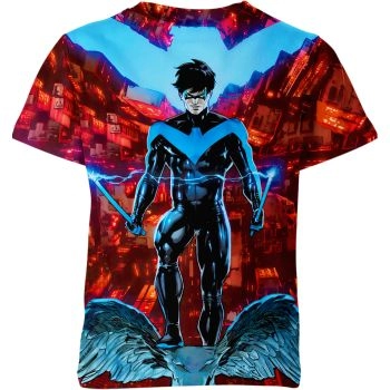 Nightwing's Red Stylish and Bold New Batman Look T-Shirt