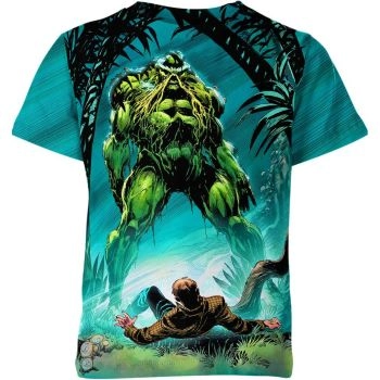 Swamp Thing And Justice League Dark Shirt: Guardians of the Supernatural - A Cool and Serene Blue Tee