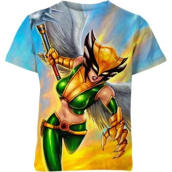 Hawkgirl Wings T-Shirt: The Multicolor Hawkgirl Spreading Her Wings