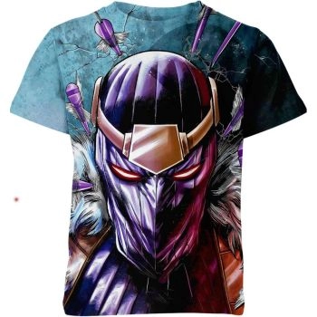 Showcasing Strategic Villain with the Baron Zemo T-Shirt in Purple and Blue