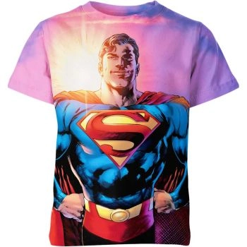 Abstract Wonders: Explore Colors with Superman's Tee - A Kaleidoscope of Creativity!