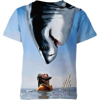 Nanaue Vs Aquaman T-shirt: The Blue Battle of the Sea Monsters