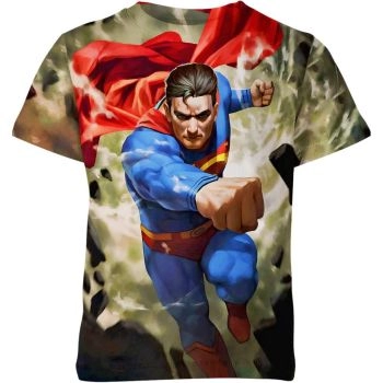 Journey into Comic Realms: Superman's Multicolored Tee - Celebrating the World of Comics!