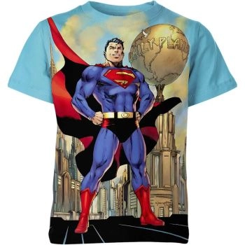 Pixels of Nostalgia: Superman's Multicolored Retro Tee - A Tribute to Classic Gaming!