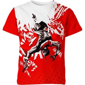 Showcasing Advanced Vigilante with the Batman Beyond T-Shirt in Red and White