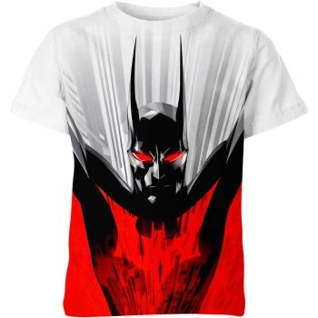 Depicting High-Tech Hero with the Batman Beyond T-Shirt in Red and White