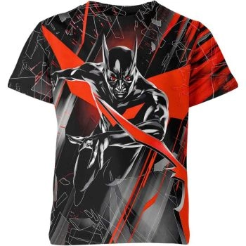 Featuring Futuristic Fighter with the Batman Beyond T-Shirt in Red and Black