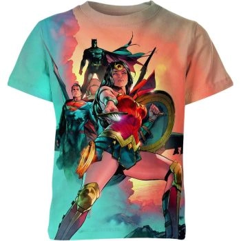 Rainbow Warrior - Wonder Woman Rainbow T-Shirt in Refreshing Green