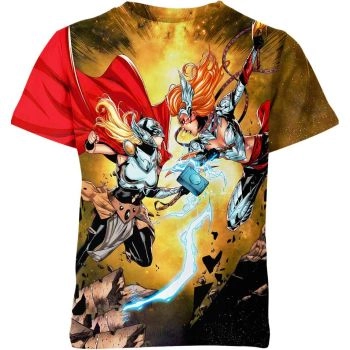 Mighty Thor Hammer Shirt - Hold the Mighty Power in Multicolor