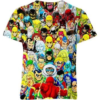 The Flash Comic Cover Shirt: Artistic Adventures - A Vibrant and Colorful Multi-color Tee