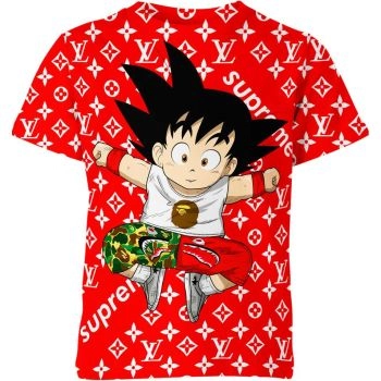 Goku X Supreme Scarlet Power Shirt - Unleash the Supreme Red