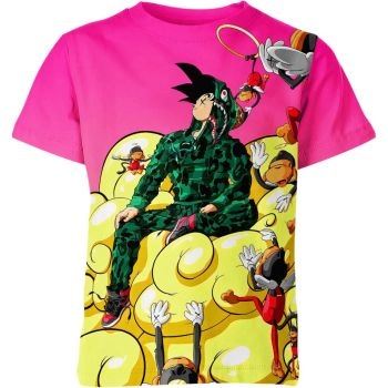 Goku X Bape Sakura Serenity Shirt - Embrace the Pink Bliss