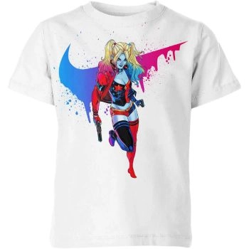 Harley Quinn Zombie T-Shirt: The White Harley Quinn Infected by the Zombie Virus