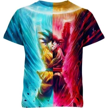 Goku Black and Son Goku Fusion Power Shirt - Unite in Multicolor Fusion