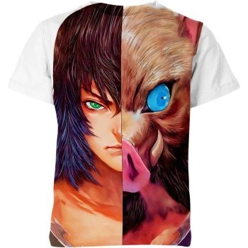 Inosuke Hashibira From Demon Slayer Shirt - Dynamic Spectrum Warrior!